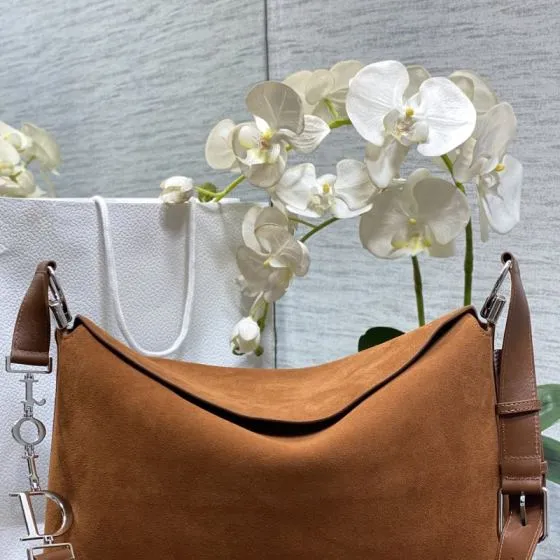 Dior Brown suede with leather trim shoulder — AAA Quality Replica