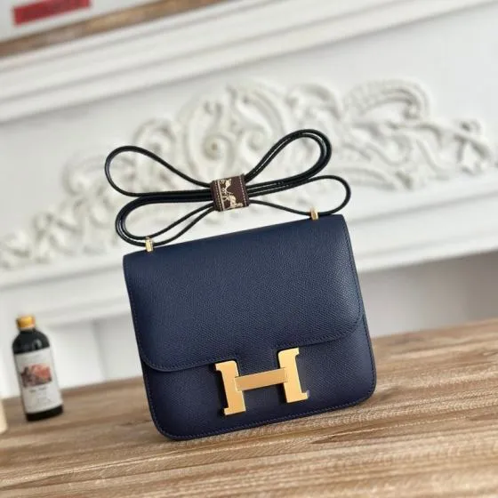 Hermes Constance Navy crossbody