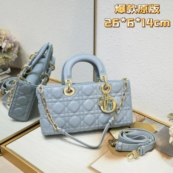 Dior Lady D-Joy Light Blue 26 5 14cm shoulder Premium Replica
