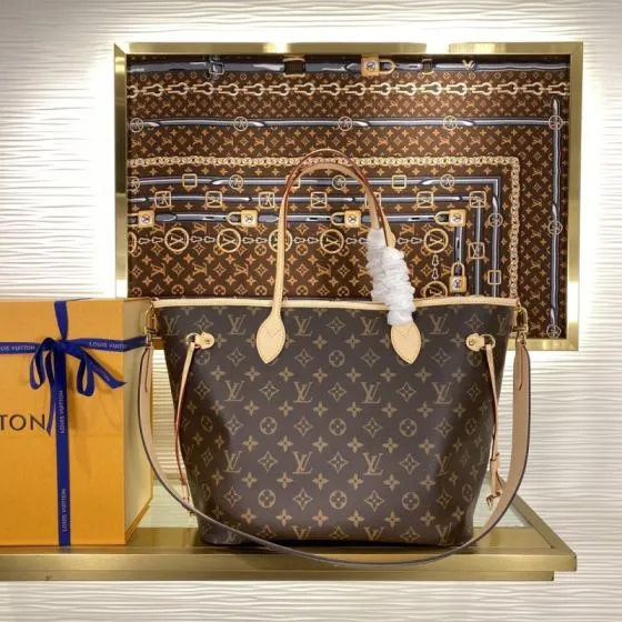 Louis Vuitton Neverfull Bandouli re Inside Out Monogram tote AAA Quality Replica