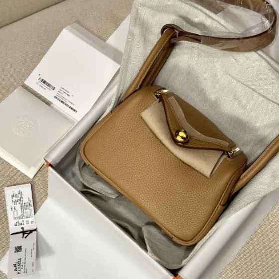 Hermes Lindy Tan mini shoulder 1 1 Replica
