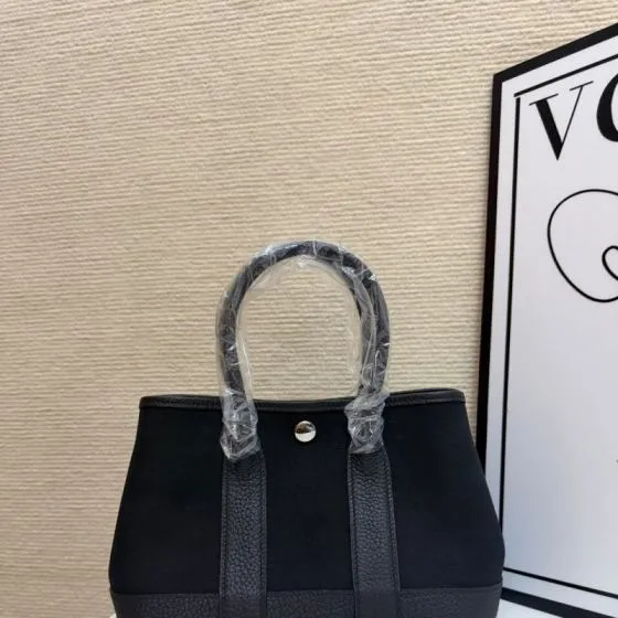 Hermes Garden Party Black mini 23cm everyday — AAA Quality Replica