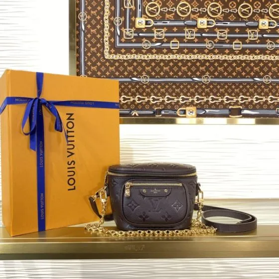 Louis Vuitton Mini Bumbag Black Monogram Empreinte mini crossbody Premium Replica