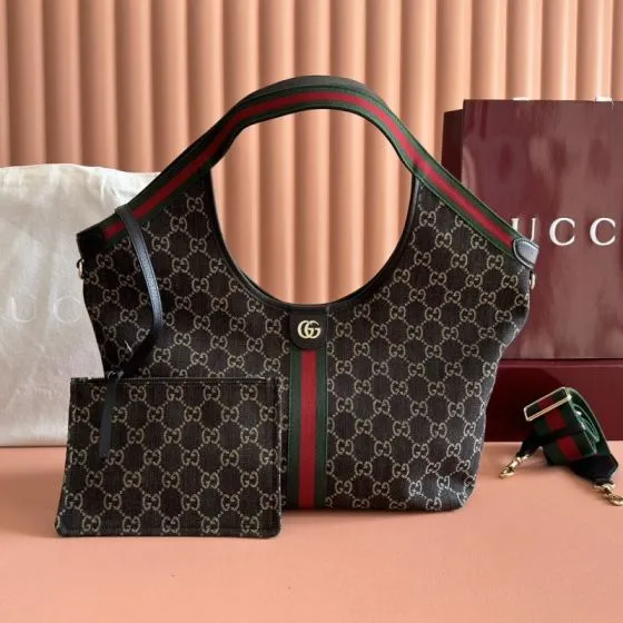 Gucci Giglio GG Supreme Monogram Brown shoulder Premium Replica