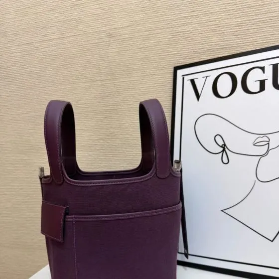 Hermes Cargo Picotin Purple 18cm everyday — Premium Replica