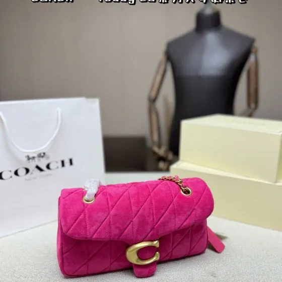 Coach Tabby 26 Fuchsia suede 26cm shoulder 1 1 Replica