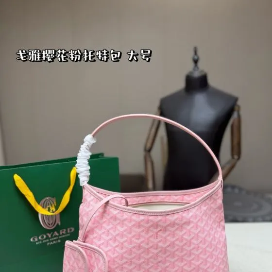 Goyard Boheme Hobo Pink Canvas 33cm hobo Top Quality Replica