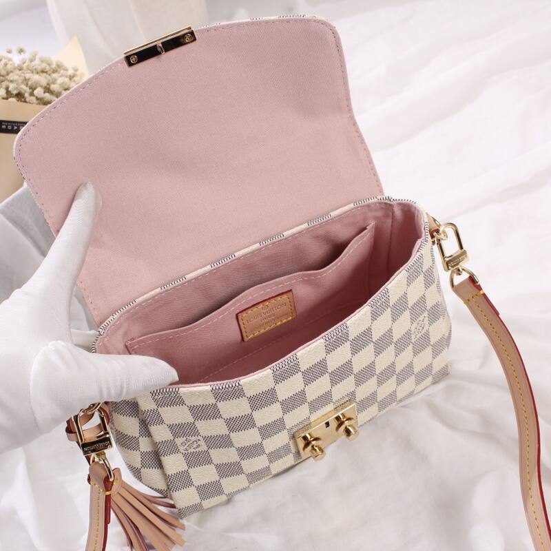 Louis Vuitton M41581 Damier Azur 21 5-18-9cm crossbody — AAA Quality Replica