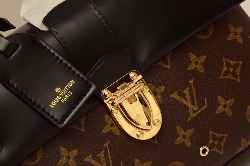 Louis Vuitton One Handle Monogram with Black 25x19x10cm shoulder — Premium Replica