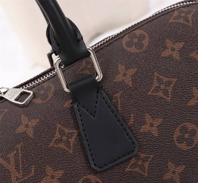 Louis Vuitton Monogram with Black leather trim 37x28x6cm work — Premium Replica