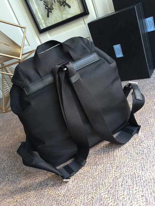 Prada Nylon black 31x32x15cm backpack — Premium Replica