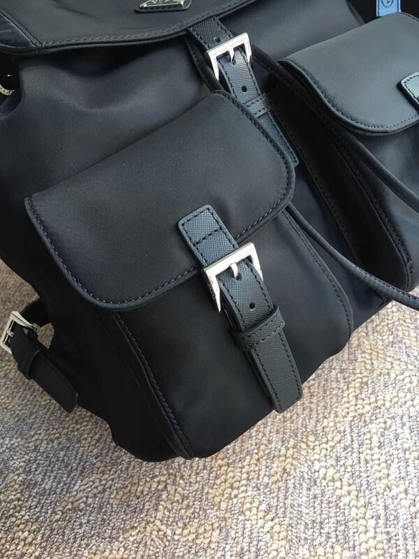 Prada Nylon black 31x32x15cm backpack — Premium Replica
