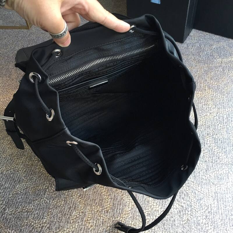 Prada Nylon black 31x32x15cm backpack — Premium Replica