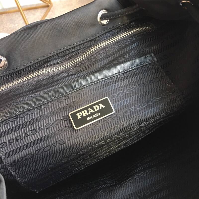 Prada Nylon black 31x32x15cm backpack — Premium Replica