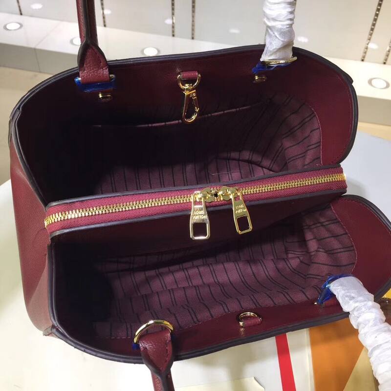Louis Vuitton M41046 Monogram Empreinte Burgundy 33x23x15cm work — AAA Quality Replica