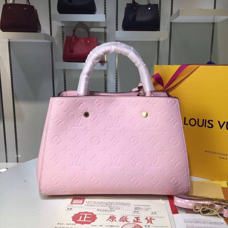 Louis Vuitton M41046 Pink Monogram Empreinte 33x23x15cm tote — Top Quality Replica