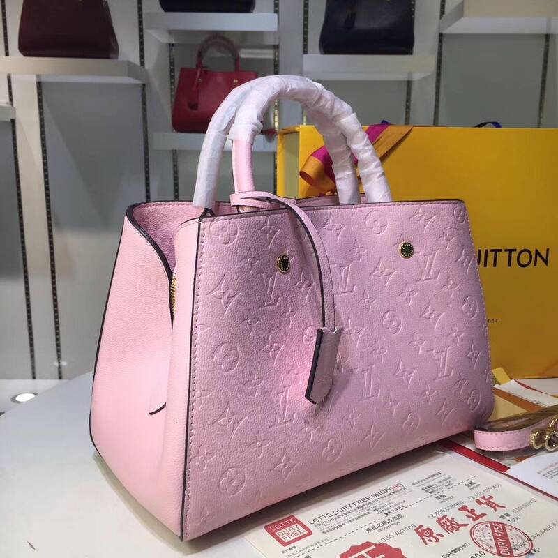 Louis Vuitton M41046 Pink Monogram Empreinte 33x23x15cm tote — Top Quality Replica