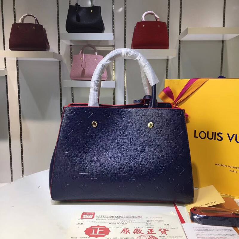 Louis Vuitton M41046 Monogram Empreinte Navy Blue 33 23 tote — Top Quality Replica