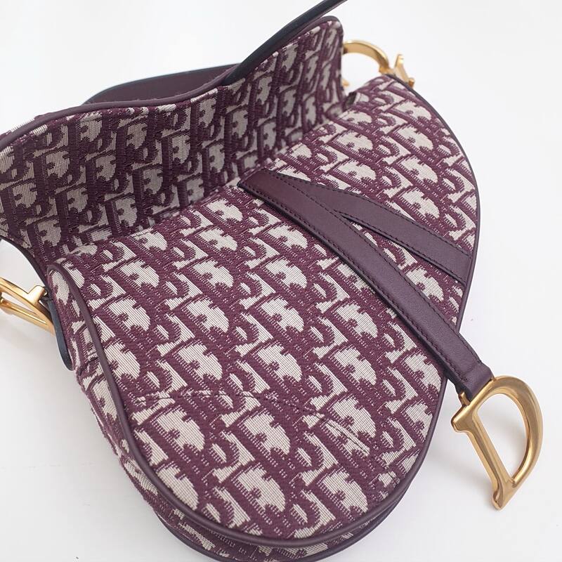 Dior Purple Beige Oblique jacquard shoulder — Premium Replica