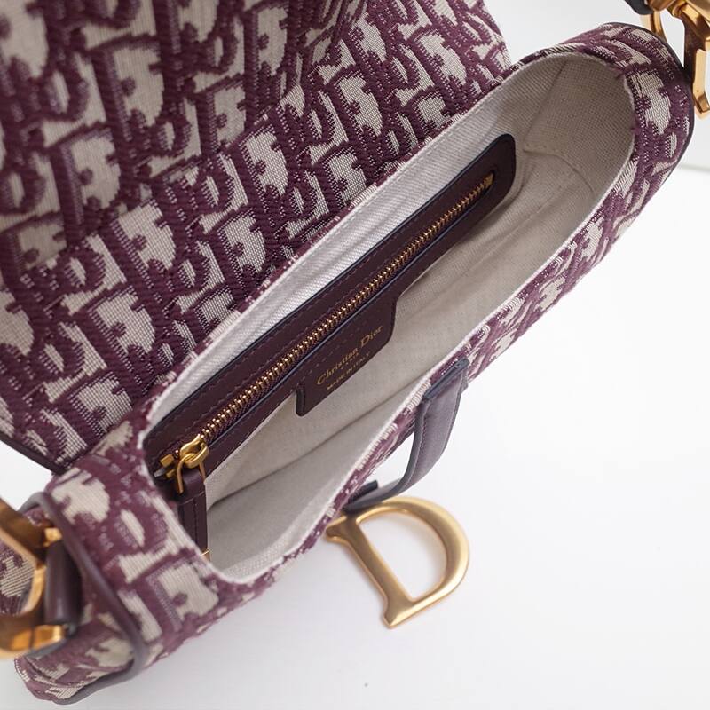 Dior Purple Beige Oblique jacquard shoulder — Premium Replica