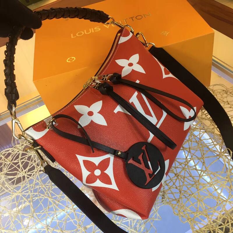 Louis Vuitton M55090 Monogram Red 25-21-15 shoulder — AAA Quality Replica