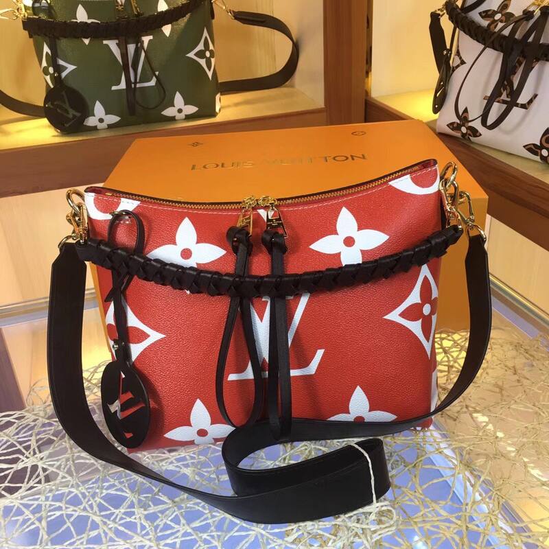 Louis Vuitton M55090 Monogram Red 25-21-15 shoulder — AAA Quality Replica