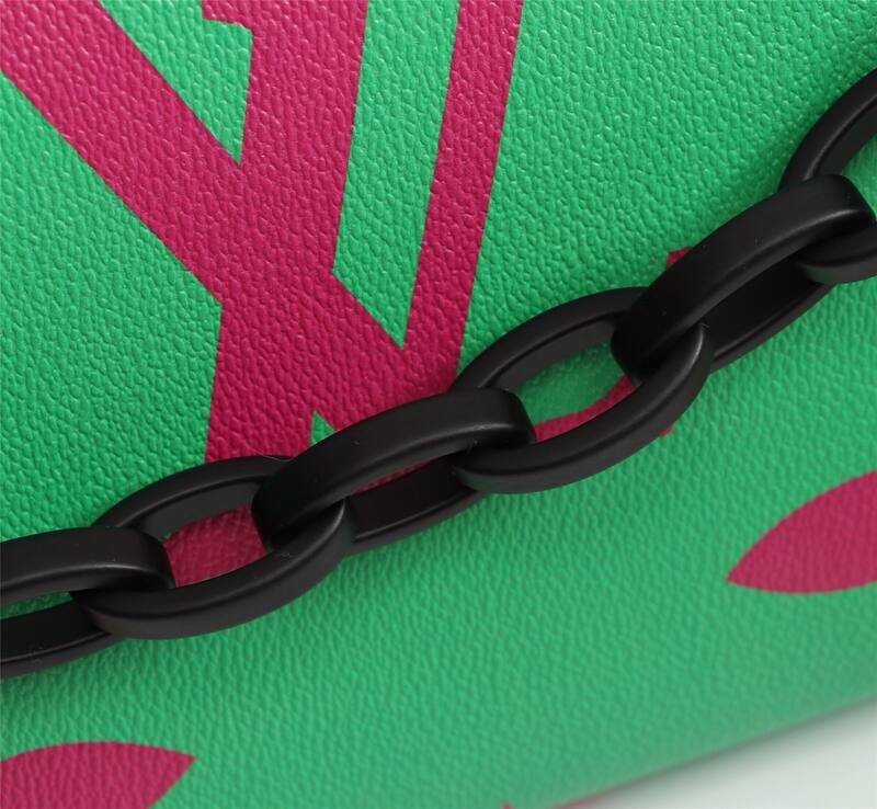 Louis Vuitton Green and Pink Monogram 25x20x5cm shoulder — Premium Replica