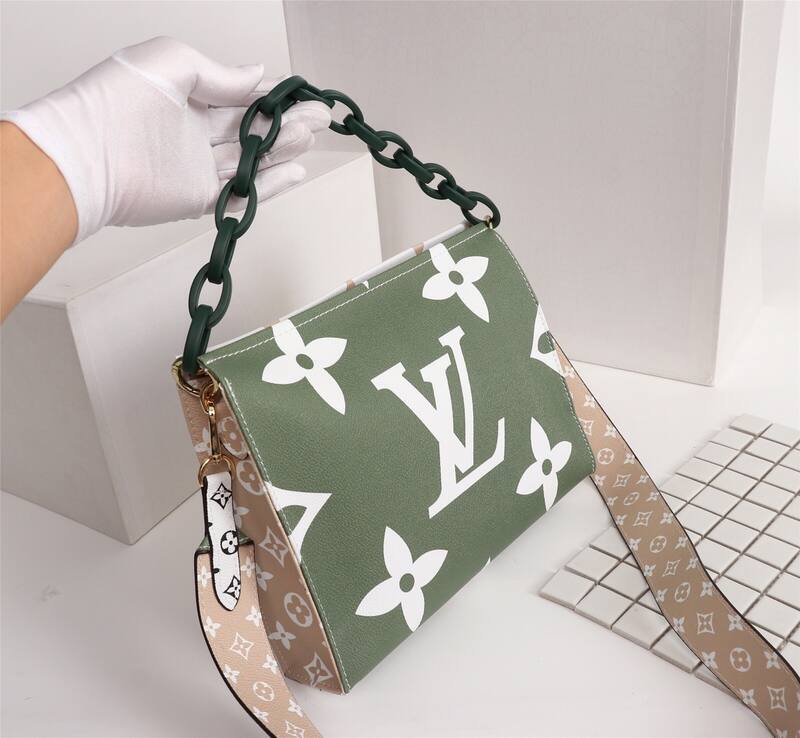 Louis Vuitton Green and Beige Monogram Floral W25H20D5 crossbody — 1:1 Replica