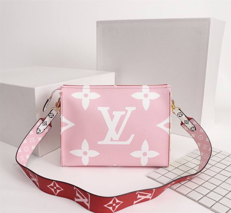 Louis Vuitton Red Pink Monogram 25x20x5cm shoulder — Premium Replica
