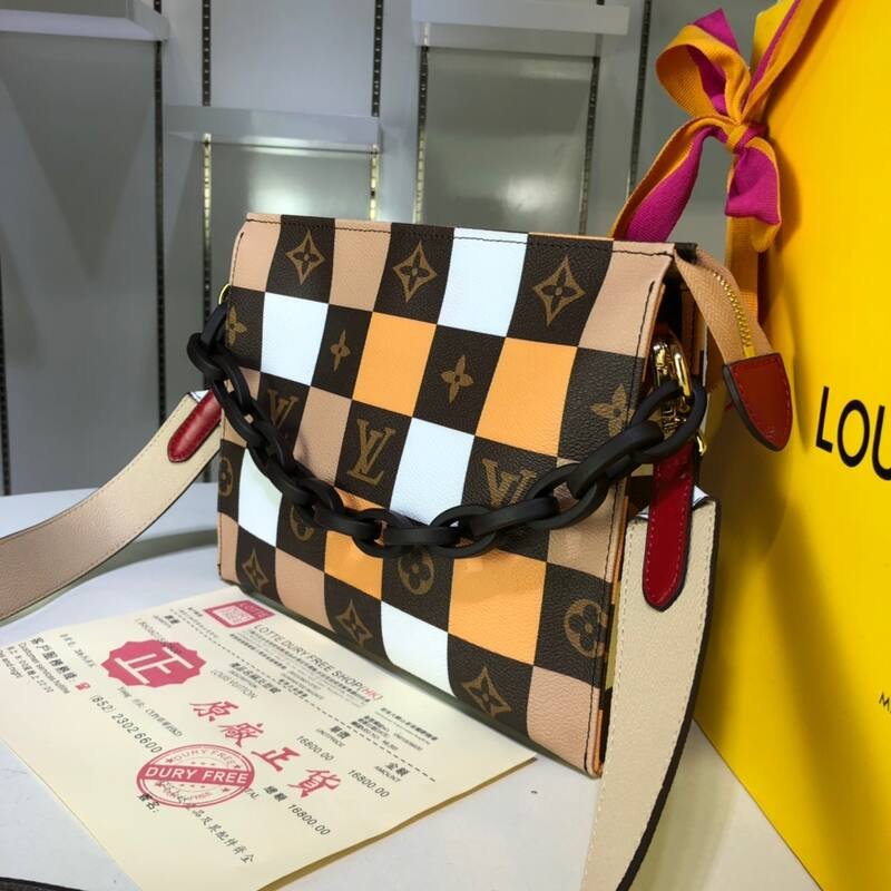 Louis Vuitton Damier checkerboard multicolor 25x20x5cm shoulder — 1:1 Replica