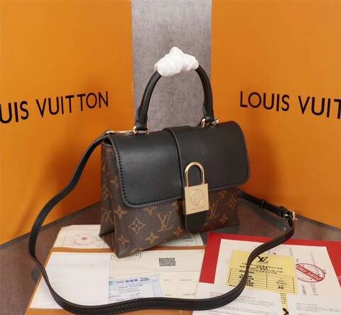 Louis Vuitton One Handle Monogram Black 23x17x8cm crossbody Top Quality Replica