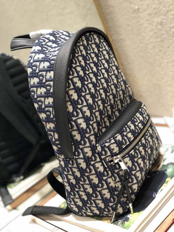 Dior Oblique backpack Blue Oblique everyday — AAA Quality Replica