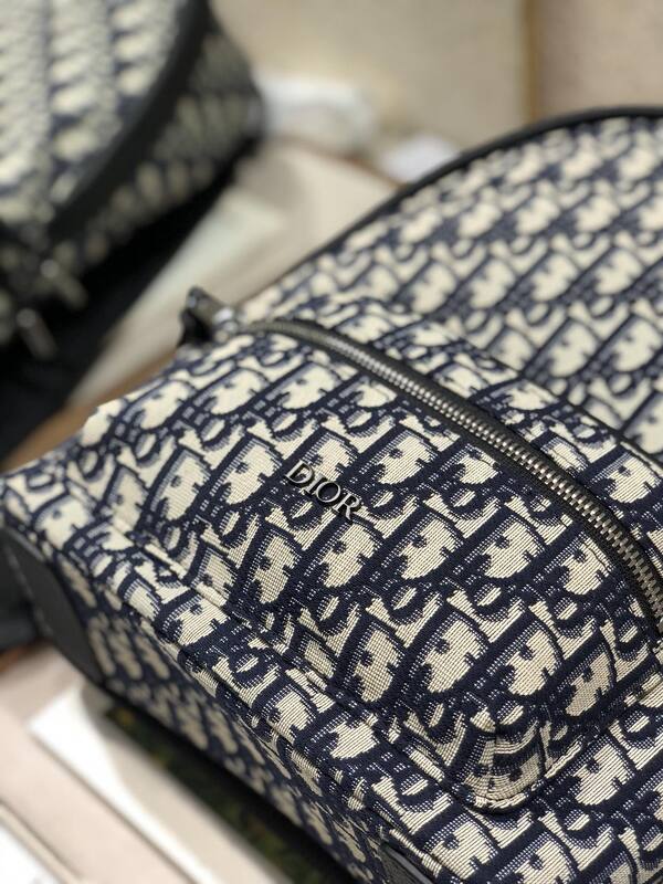 Dior Oblique backpack Blue Oblique everyday — AAA Quality Replica