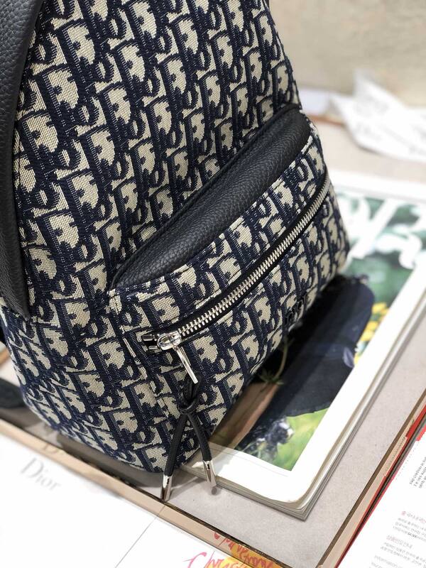 Dior Oblique backpack Blue Oblique everyday — AAA Quality Replica