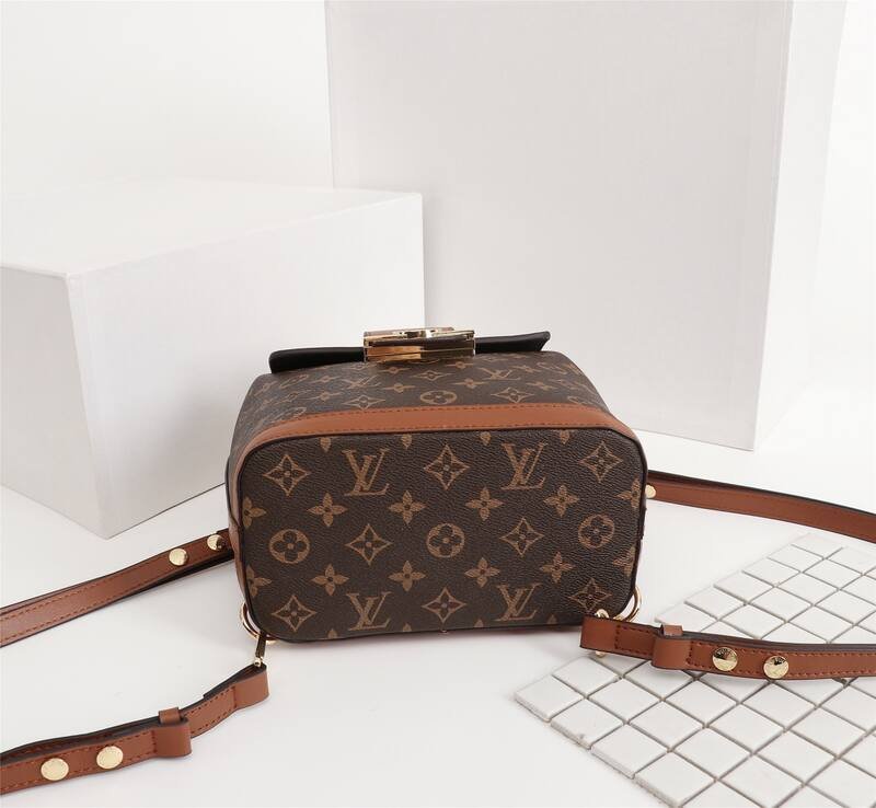 Louis Vuitton Lockme Monogram Canvas and Brown Leather 22 x everyday — AAA Quality Replica
