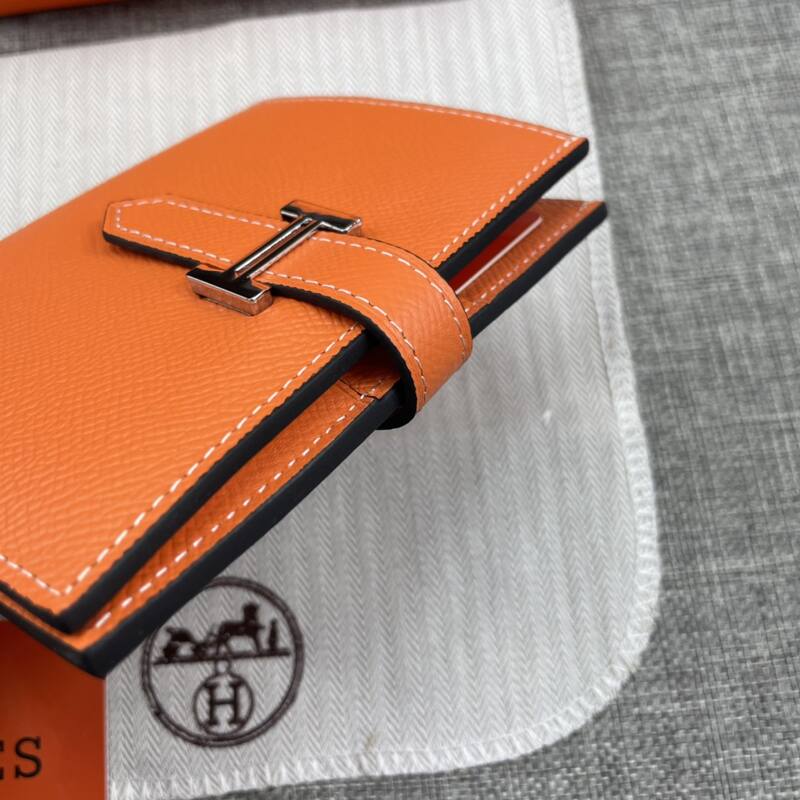 Hermes Bearn Orange wallet — Premium Replica