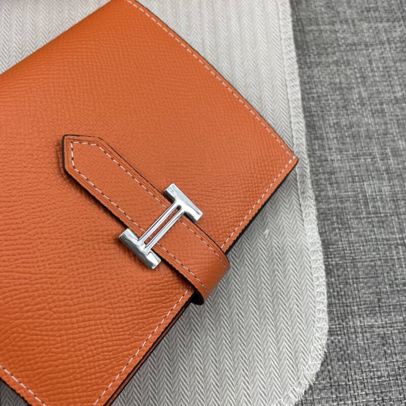 Hermes Bearn Orange wallet — Premium Replica