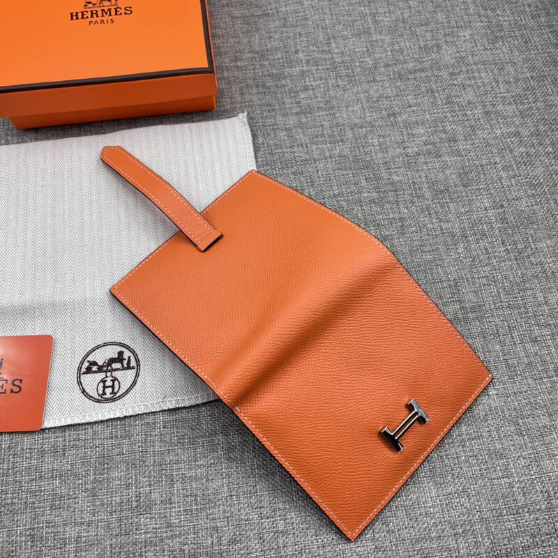 Hermes Bearn Orange wallet — Premium Replica