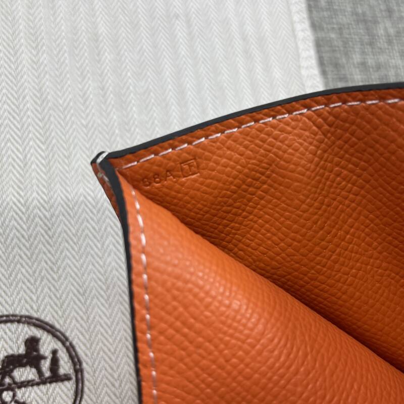 Hermes Bearn Orange wallet — Premium Replica