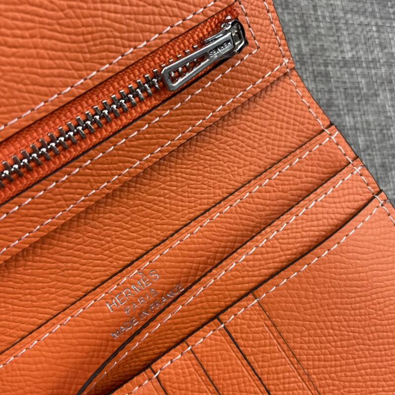 Hermes Bearn Orange wallet — Premium Replica
