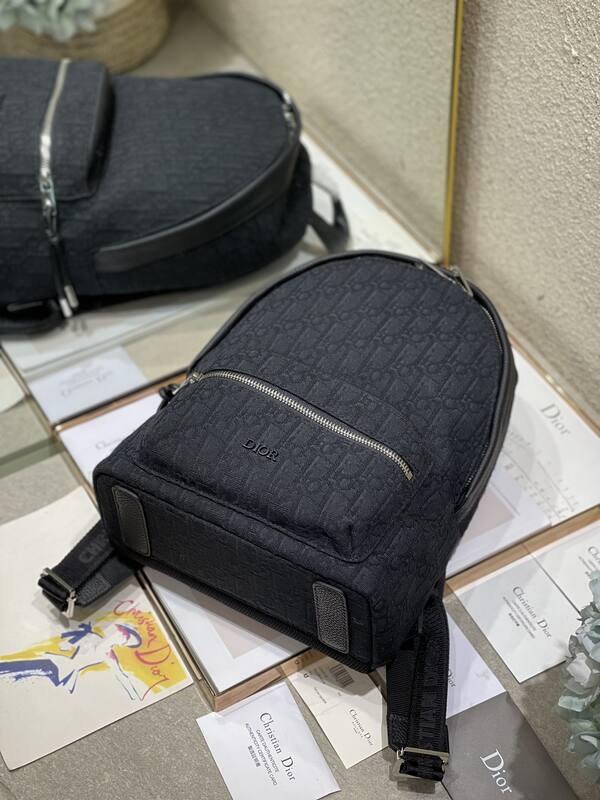 Dior Black Oblique backpack — AAA Quality Replica