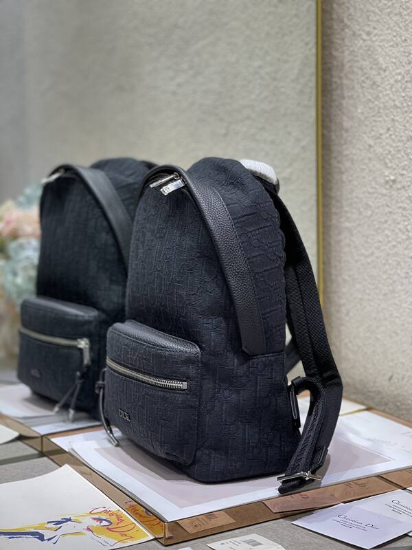 Dior Black Oblique backpack — AAA Quality Replica
