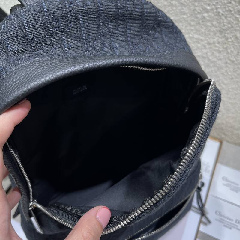 Dior Black Oblique backpack — AAA Quality Replica