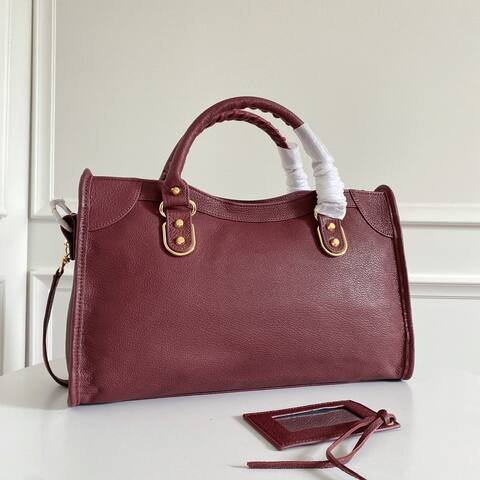 Balenciaga City Gold 38x28x15cm shoulder bag 1 1 Replica