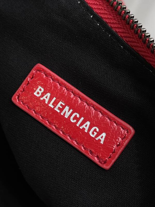 Balenciaga Le Cagole Red crinkled leather 26X16X10cm crossbody — Top Quality Replica