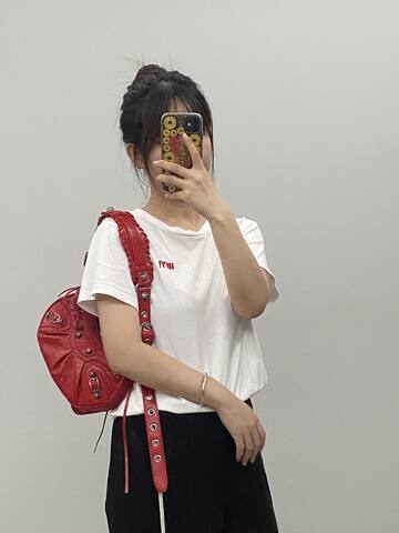 Balenciaga Red 25x18x10cm shoulder bag Premium Replica