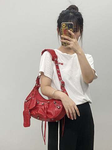 Balenciaga Red 30x22x12cm shoulder bag Top Quality Replica