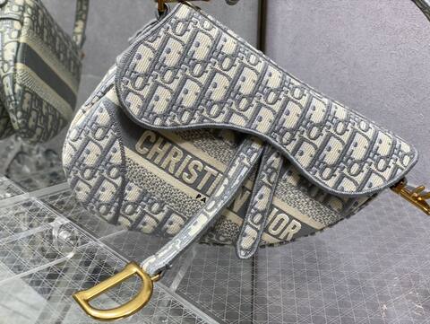 Dior Saddle Blue Oblique shoulder AAA Quality Replica