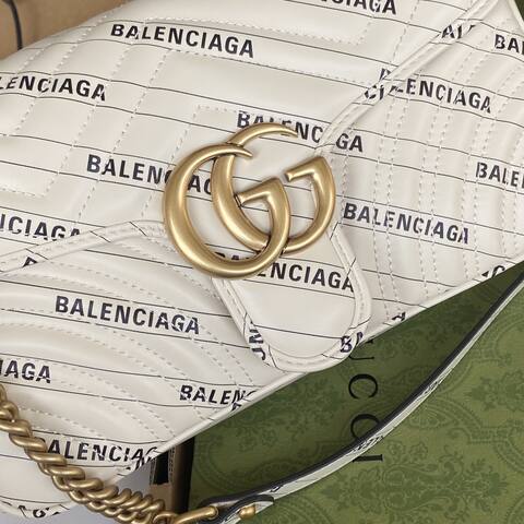 Balenciaga Marmont White 26x15cm shoulder bag AAA Quality Replica