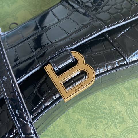 Balenciaga Hourglass Black 23x14x10cm shoulder bag AAA Quality Replica